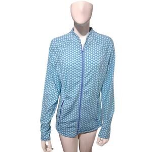 Sigrid Olsen Golf Tennis‎ Active Geometric Zip Jacket UPF 50 Women's size Medium